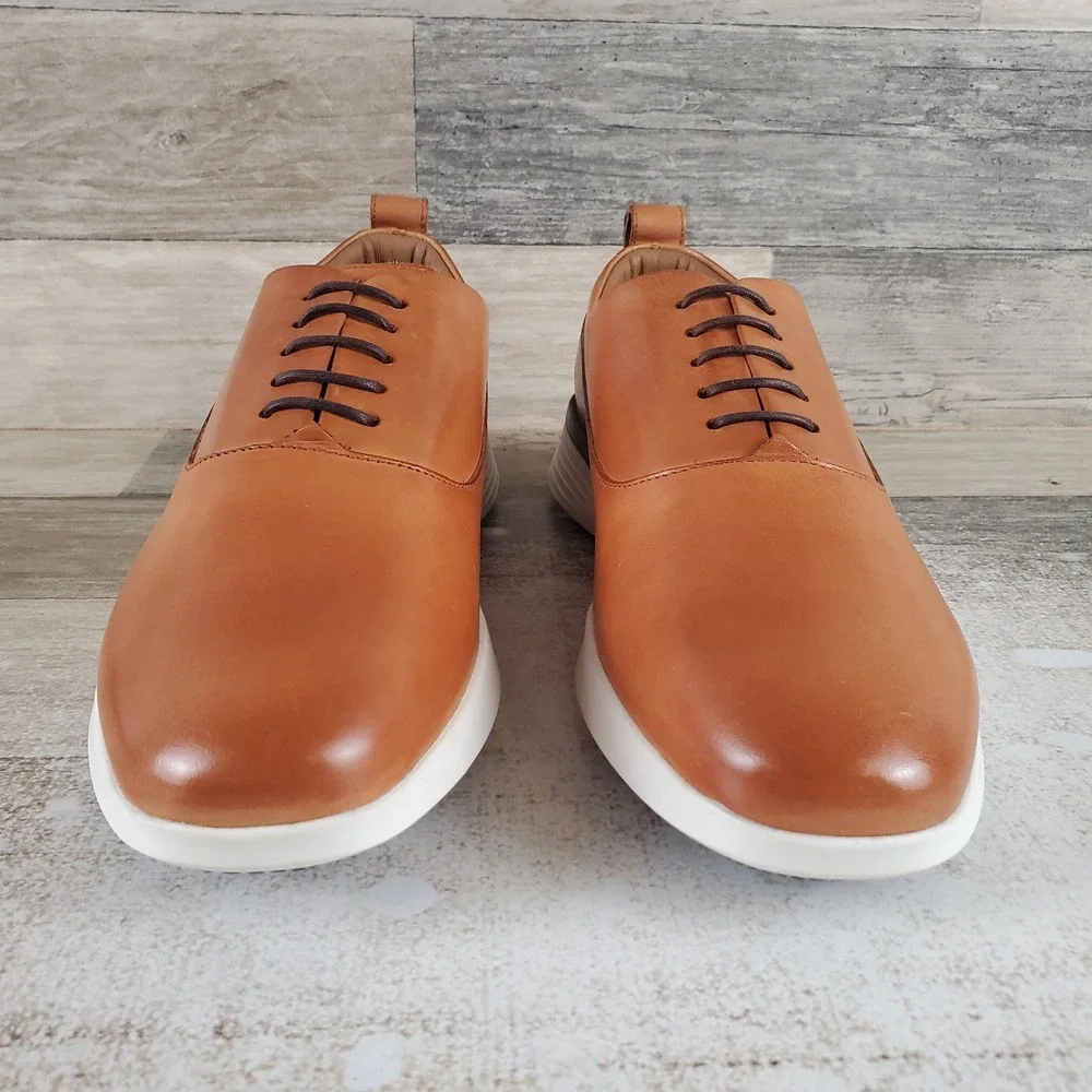 Wolf & Shepherd Crossover Longwing Men Oxford Sz 6 M Honey White Leather Lace Up